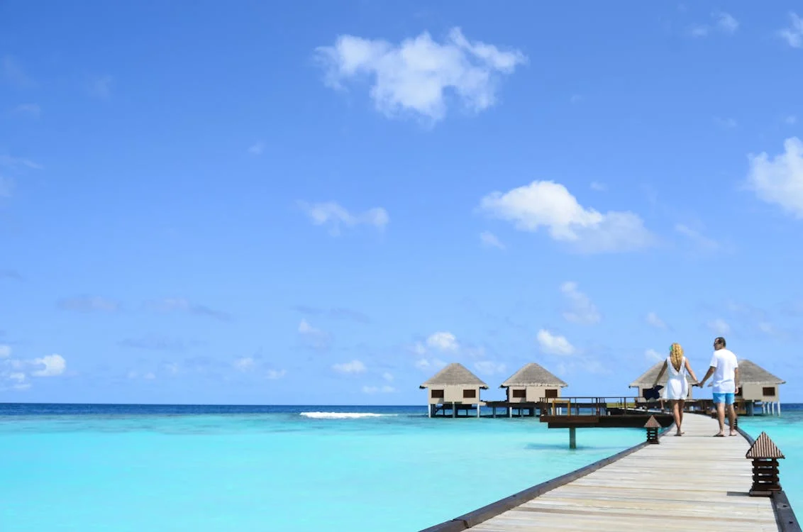 Honeymooning in Bungalows over the Caribbean water